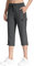MOCOLY Pantalon Jogging Cargo 3/4 Femme Pantacourt Randonnée été Leger Pantalon Court Sport à Taille élastiquée Pantalon Corsaire Extérieur à Poche Zippée Gris L