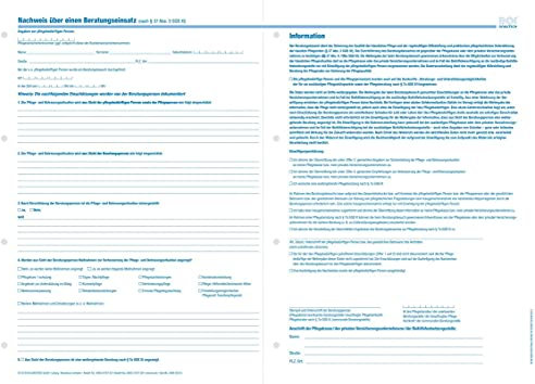 50x Formular Nachweis über einen Beratungseinsatz