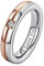 AMDXD Schmuck Paar Ringe aus Edelstahl, Verlobungsringe Edelstahl Ringe Hochzeit Trauringe Bandringe 4MM, Damen Ringe Rose Gold Gr.54 (17.2)