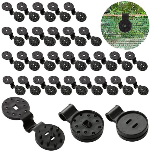 Lot de 40 Clip de Fixation pour Brise Vue, Clip Spécial avec œillet en Plastique, Clips de Fixation Traités Anti-UV pour Brise Vue, Filet, Clôture, d'ombrage