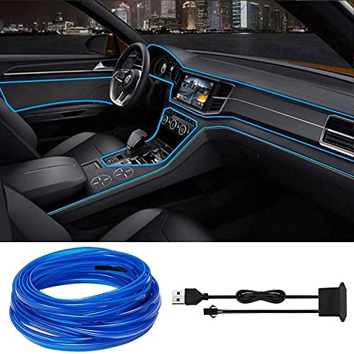 LED Innenbeleuchtung Auto,5m Auto Innenraumbeleuchtung,Led Atmosphäre Licht Auto,Mehrfarbige Wasserdicht Ambientebeleuchtung,Auto LED Streifen,Neon,Innenbeleuchtung,Streifen,Tape,Lampen