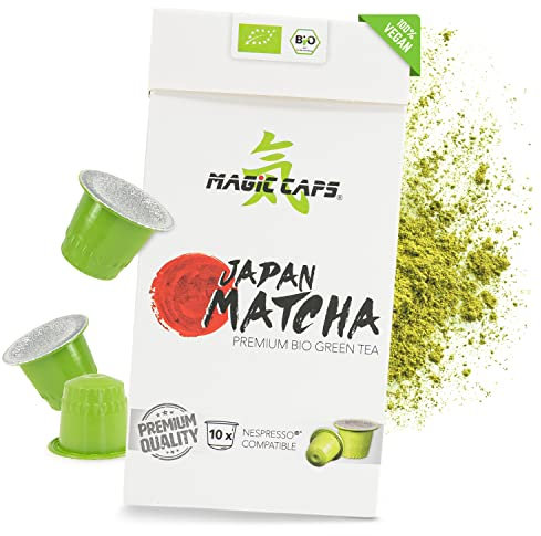 MatchaMagic Bio Matcha Tee Caps - 3x 10 Stück Grüner Matcha Teekapseln - Japanisches Matcha Pulver für Kapselmaschinen (3 x 10 Kapseln)