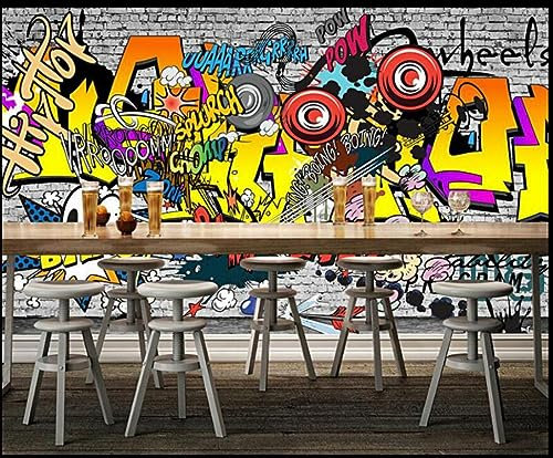 Personnalisé 3D Papier Peint Papier Peint Pour Ktv Bar Fond Mur 3D Peintures Murales Fond Rue Graffiti Fonds D'Écran-400Cmx280Cm