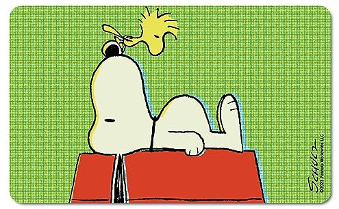 Logoshirt® Peanuts I Snoopy & Woodstock I Authentic Peanuts I Frühstücksbrettchen I Schneidebrett I 23x14cm I spülmaschinenfest & hitzebeständig I Lizenziertes Originaldesign