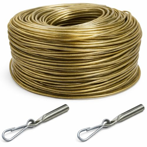 70 m de corde de bâche de 8 mm avec 12 fermetures d'extrémité de corde avec crochets Simplex