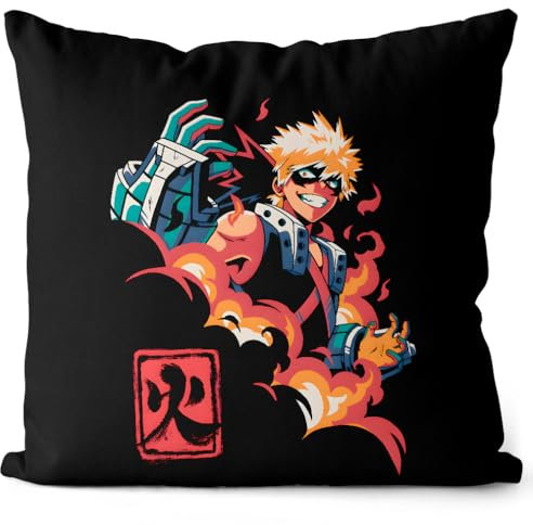 style3 Explosion Boy Kissen mit Füllung 40cm Baumwolle Superhero Japan Academia Manga