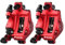 ZOOM Hydraulic Disc Brake Calipers: HB-100 MTB Bike Disc Brakes Front & Rear Caliper Set for Mountain, Road Bicycle and E-Bike- Red