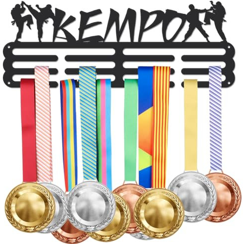 SUPERDANT Kempo Karate Porta Medaglie Espositore Karate Sport Gara Porta Medaglie Porta Cintura da Karate Montaggio A Parete Gancio per Nastro in Ferro Appendiabiti Decor Premi Porta Nastri