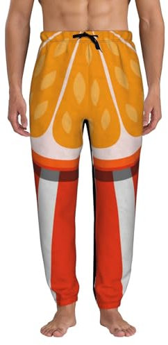 XVBCDFG Herren-Trainingshose, Sommer, Früchte, Orange, cool, bedruckt, Jogginghose, Jogginghose, mehrfarbig, 56