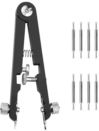 Set di pinze per barra a molla, 6825 V, tipo di orologio, pinza a molla su lega di alluminio con 8 punte robuste, pinzette per la rimozione del cinturino Rolex
