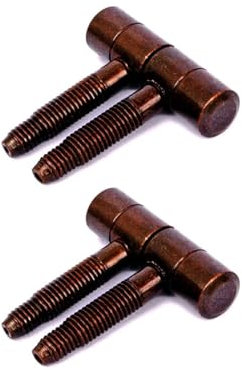 bricoleva.it Cerniere Anuba per infissi in legno, Set Maschio e Femmina - Cerniere a Due Gambi - Kit di Cerniere Anuba in Varie Finiture e Misure (Ø 14 mm, Bronzato)