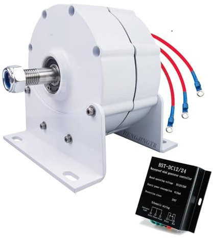 HENGJINGTR 2000W-5000W Generador eléctrico Molinos de Viento Turbina de Agua Generadores de imán Permanente sin Engranajes Potencia 12V 24V 48V para Uso doméstico,48v