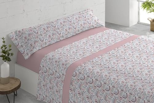 Donegal Collections - Juego de Sábanas Estampadas 3 Piezas Cama 105 cm - Juego de Sabanas 105x190 - Sabanas 105x190 - Incluye Sabana Bajera, Sabana Encimera, Funda de Almohada - ARC Rosa