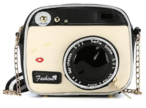 YGCHEN Damen Handtasche Kamera Form Umhängetasche 90er Jahren Tasche Retro Handtasche Kamera Crossbody Schultertasche Geldbörse 80er 90er Jahre Zubehör Handtaschen für Damen Mädchen