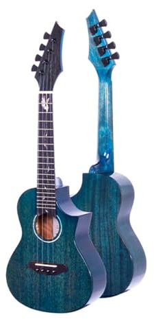 Professionelles 23-Zoll-Mahagoni-Ukulele-Gitarreninstrument Für Anfänger(Blue)