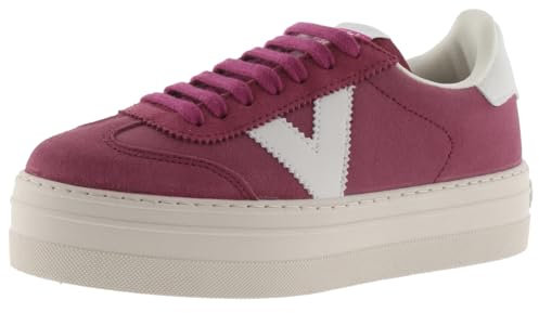 Victoria Basket Basse Barcelona Ciclista Croûte De Cuir & Plateforme & Pièces en Contraste 1092170 pour Femme FRAMBUESA 40