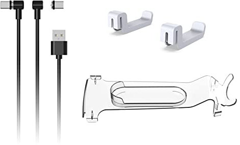 Stabiler Ständer, Display-Halter für PSVR2 Brillen-Display-Halter, Aufbewahrungsregal mit Ladekabel-Set