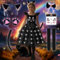 COYBTO LED Vestito Gatto Bambina, Costume da Animale Luminoso con Cerchietto a Orecchie di Gatto Guanti, Costumi di Carnevale per Bambini, Vestito di Gatto per Halloween Cosplay Carnevale (110)