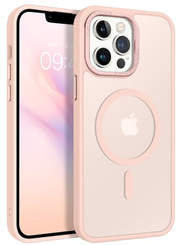 GaoBao iPhone 13 Pro Hülle - Handyhülle Mit MagSafe Durchscheinende Matte Magnetische Stoßfeste Anti-Fingerabdruck Schutzhülle für 6.1, Rosa