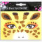 Gesichtstattoo,Face Art Sticker Giraffe, Giraffe Face Art Sticker,Face Tattoo Aufkleber,Ablösbare Glitzer Gesicht Aufkleber,für Karneval,Halloween,Weihnachten