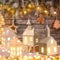 Xevinas Weihnachtsdeko Porzellan Häuser Weiß, Weihnachtshaus Beleuchtet Lichthaus Keramik, Lichthaus Weiss Weihnachtsdorf Mit Batteriebetriebenen LED Leuchten Weihnachten (4stk)