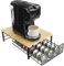 Navaris Bamboo Coffee Pods Holder - Stylish Pod Disc Holder - Space-Saving Coffee Pod Drawer for Easy Access and Organisation - Perfect for Coffee Enthusiasts