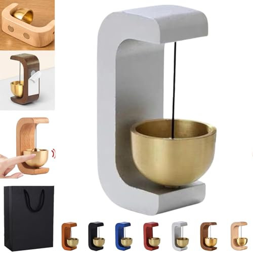 Magnetisches TüRglocke Ohne Bohren, Ladenbesitzer Glocke Zum öFfnen Von TüRen, Selbstklebendes C-FöRmiges Windspiel Aus Massivem Holz, Glocke Zum AufhäNgen FüR GeschäFte, HäUser, GäRten (*C)