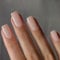 SXVME Nude False Nails Short Medium Square, Gel Press on Nails Coffin Medium Glossy Fake Nails Set Solid Color Acrylic Nail Natural Fit Reusable Stick on Nail for Women Daily Wear, in 30 Pcs