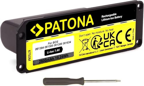 PATONA 6750 Batterie pour Bose Soundlink Mini 1 – Batterie de Remplacement 7,4V 2600mAh Li-ION – Compatible avec Bose 061384, 061385, 061386, 061834 – Protection Contre la Surcharge