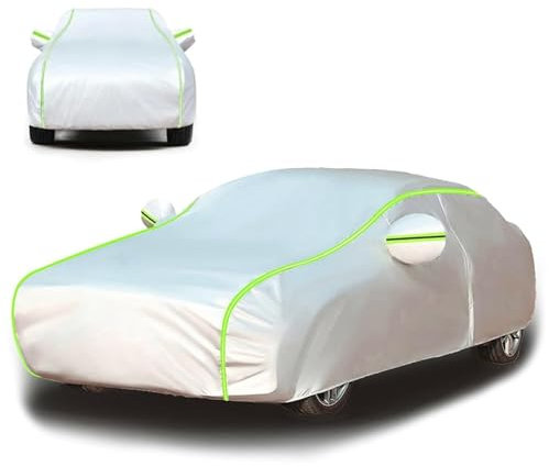 Auto Abdeckplane Autoabdeckung für 𝖥𝗂𝖺𝗍 124 Spider, Wasserdicht Autoabdeckung Atmungsaktiv Vollgarage Autoplane Staubdicht Winddicht Schneedicht UV Schutz Outdoor(Silver,für 𝖥𝗂𝖺𝗍 124 Spider)