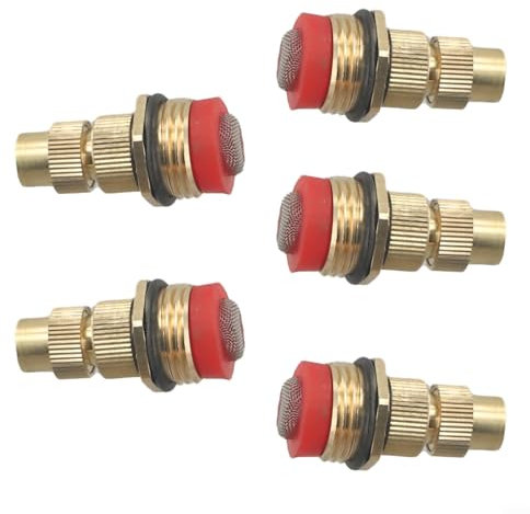 5 boquillas de pulverización ajustables para nebulización e riego de césped, aspersor atomizador de jardín