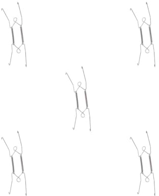 Set di 5 ganci per piatti da appendere alla parete, invisibili, per piatti antichi, 20,3 cm