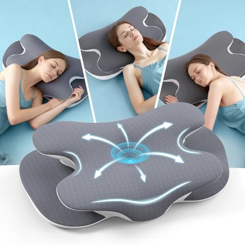 A-Pce Cuscino Standard in Memory Foam per Dormire, Cuscino Cervicale