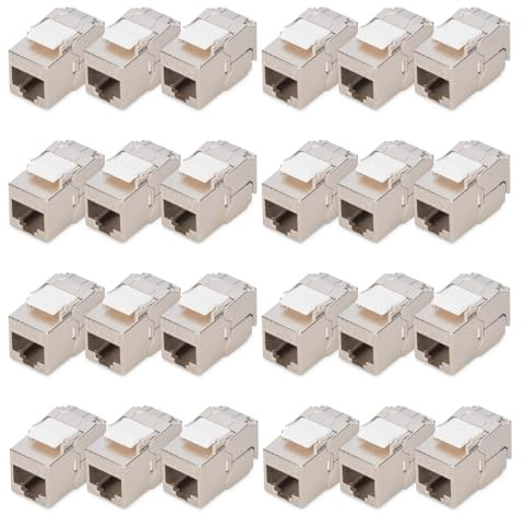 DIGITUS Keystone-Modul Cat 6A – 24 Stück – Geschirmt – Kompaktgehäuse