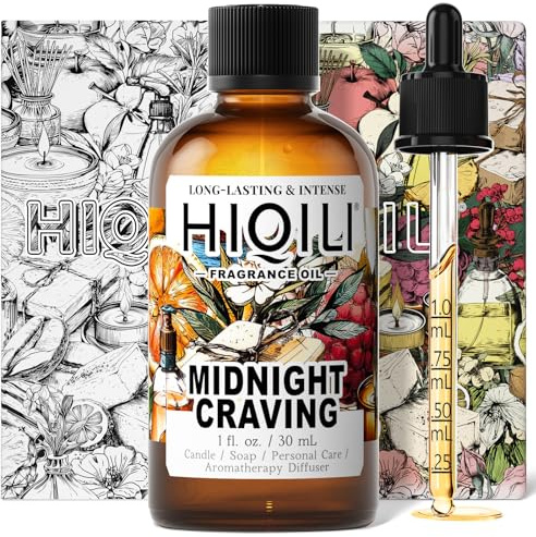 HIQILI Midnight Craving Duftöl, für Diffusoren, Kerzen, Seifen und Parfüm-Balsam, süßes Gourmand-Aroma – 1 Fl Oz – Black Opium