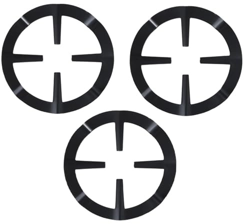 3 Stück Edelstahl Herdrost für Gasherd und Espresso Maschinen Schwarz | Sandbehandelte Oberfläche, Hohe Tragkraft, Hitzebeständiges Metall, für Zuhause und Gastronomie