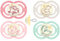 MAM Babyartikel Perfect Night Schnuller, leuchtend, 16 Mo+ // 4er Set // inkl. 2 Sterilisiertransportboxen