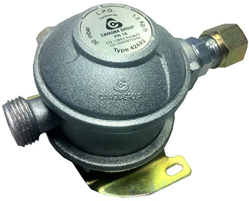 Cavagna Régulateur de gaz Fixe pour cloison de Caravane et Camping-Car 180° - Sortie 8 mm