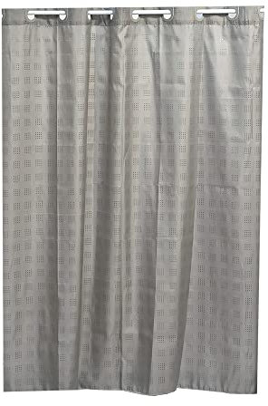 Tendance Rideau DE Douche Anneaux INTEGRES 180X200 CM (Taupe)