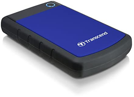 Transcend 4 TB Rugged Portable Hard Drive - Shock Resistant USB 3.1 Gen 1 StoreJet Navy Blue - TS4TSJ25H3B