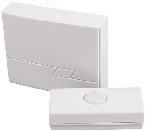 McPower 1534265 Sonnette de porte sans fil DB de 16 jusqu'à 50 m, 16 mélodies, IP44 Émetteur