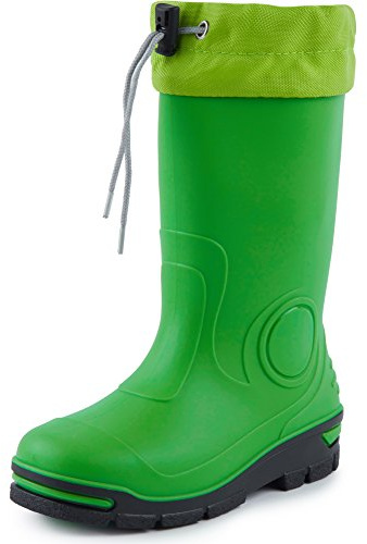 Ladeheid Gummistiefel Kinder mit Schnürung Hohe Regenstiefel für Jungen und Mädchen Bequeme, rutschfeste und federleichte Regenschuhe für alle Jahreszeiten LARB014