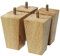 4er Möbelfüße aus Holz Sockelfüß Sofabeine M8 Schraubenbolzen (10cm)