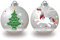 ARDITEX weihnachtskugeln Einhorn 6 cm Silber 10 Stück
