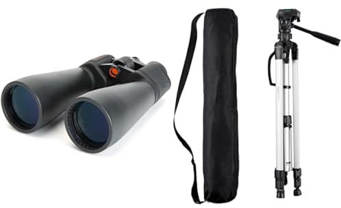 Celestron 71009 SkyMaster Jumelles 15 x 70 & Amazon Basics Trépied ultraléger 152 cm avec Sac Inclus