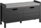 SoBuy FSR63-SCH Sitzkommode Sitzbank mit Sitzfläche Schuhtruhe mit Stauraum Schuhschrank Schwarz BHT ca.: 91x50x30cm