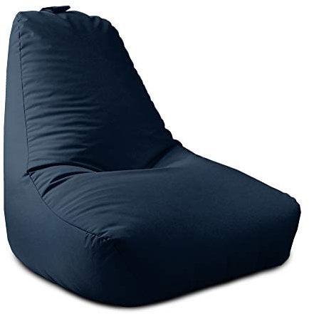 rucomfy Beanbags Large Indoor/Outdoor Bean Bag Chair, Home & Garden Recliner Seat, Durable & Water Resistant 97 x 82 x 80cm (Navy Blue)
