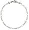 TWISTED PENDANT Men Figaro Chain Bracelet for Men, 3 MM Width, 19-21CM Length, Cuban Link Stainless Steel (Silver, 19)