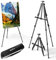 Nicpro Art Easel for Sign, Black Aluminum Metal Tripod Stand - Adjustable Height 17 to 66 for Table-Top/Floor Painting, Drawing, Display, Poster, Canvas