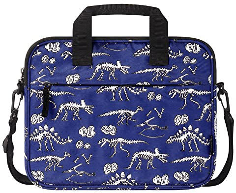 Choco Mocha 12.5 Zoll Kinder Tablet Tasche, Tablet Tasche Hülle für Fire HD 10 8, Fire 10 8 iPad, Kids Tablet Bag, Dinosaurier-Fossil-blau